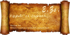 Egyházi Zsanett névjegykártya